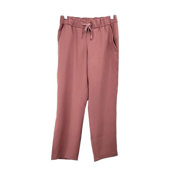 Lululemon On the Fly‎ Crop Woven 23" pants Size 4 mauve pink Red Dust - Picture 1 of 10